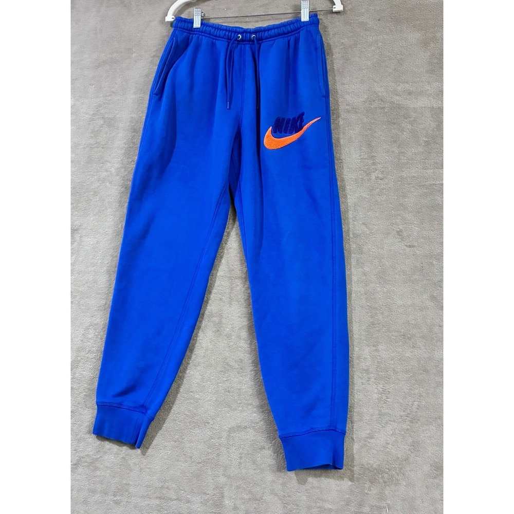 Nike Fleece Joggers Men Small Chenille Logo Sweatpants Hip Hop Sporty Urban Gym